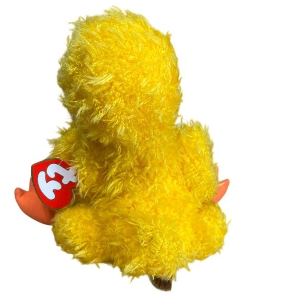 Ty Beanie Babies Doodles The Duck Plush Toy Bright Yellow & Orange Collectible - Picture 3 of 10